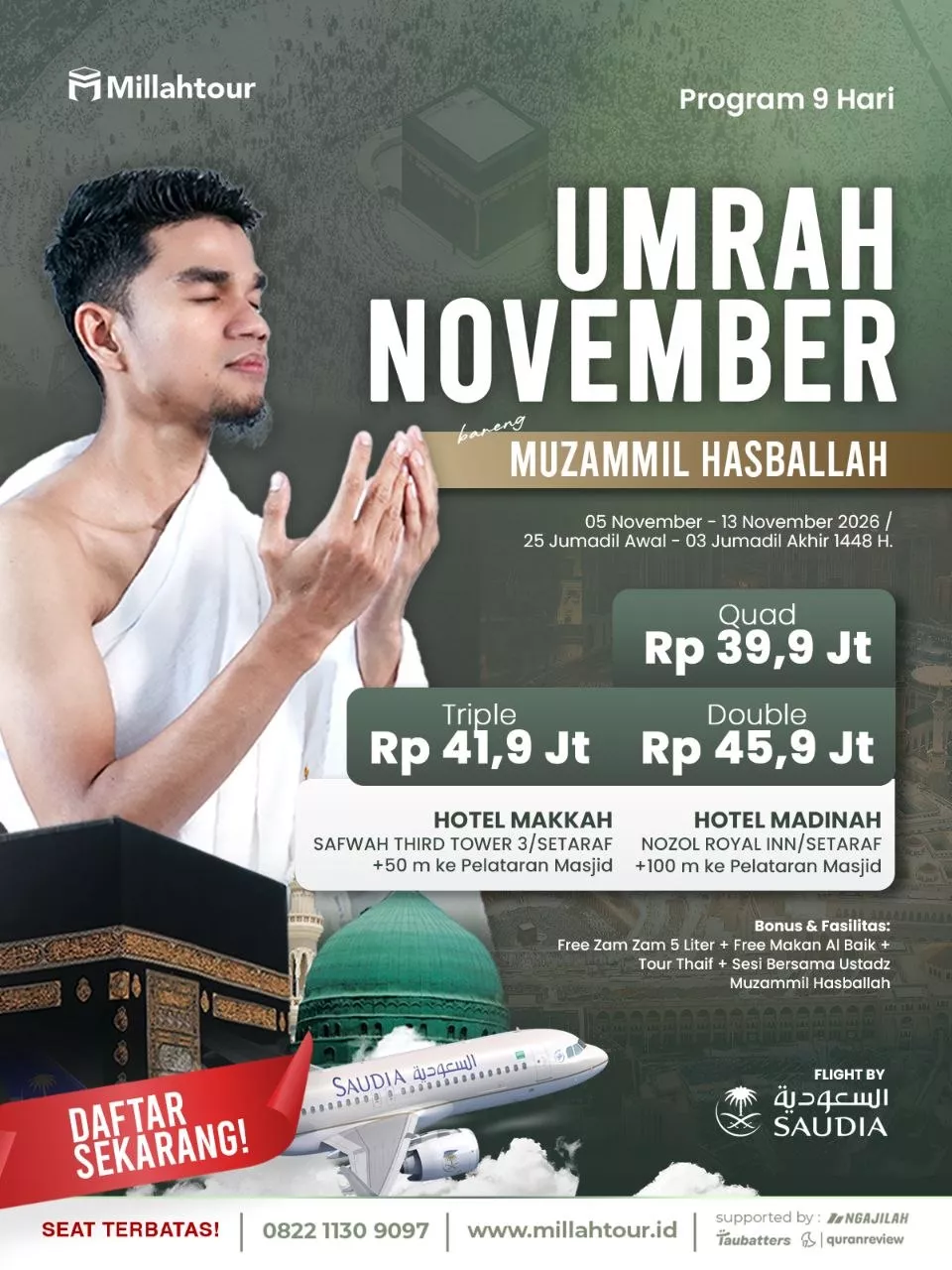 Minat Umroh November bareng Ustadz Muzammil Hasballah 05 -13 November 2026 - Landing Page 1